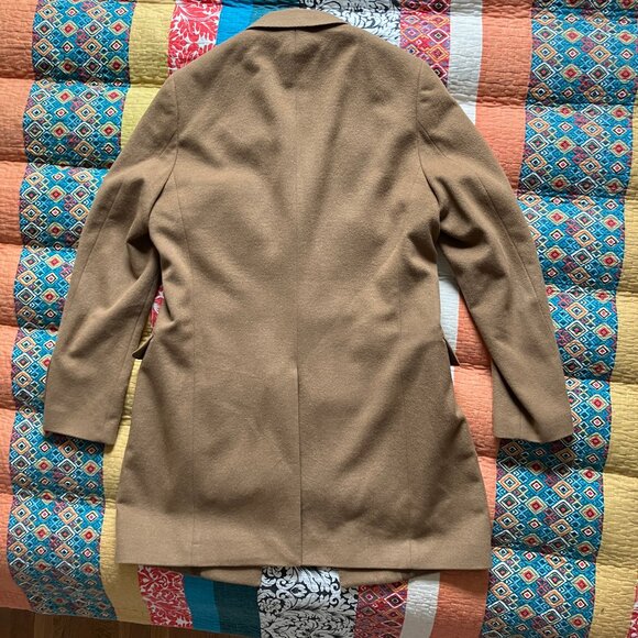 Uniqlo Tan Wool Cashmere Chesterfield Coat, Medium - Picture 9 of 10